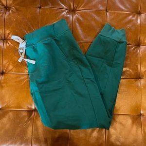 Figs Zamora hunter green joggers